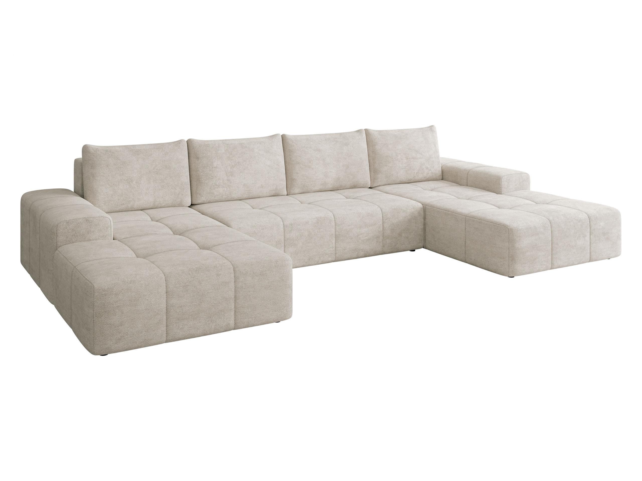 WOHNLANDSCHAFT Tonseo U - Schwarz/Sahara, Holz/Kunststoff (344/78/173cm) - MIRJAN24