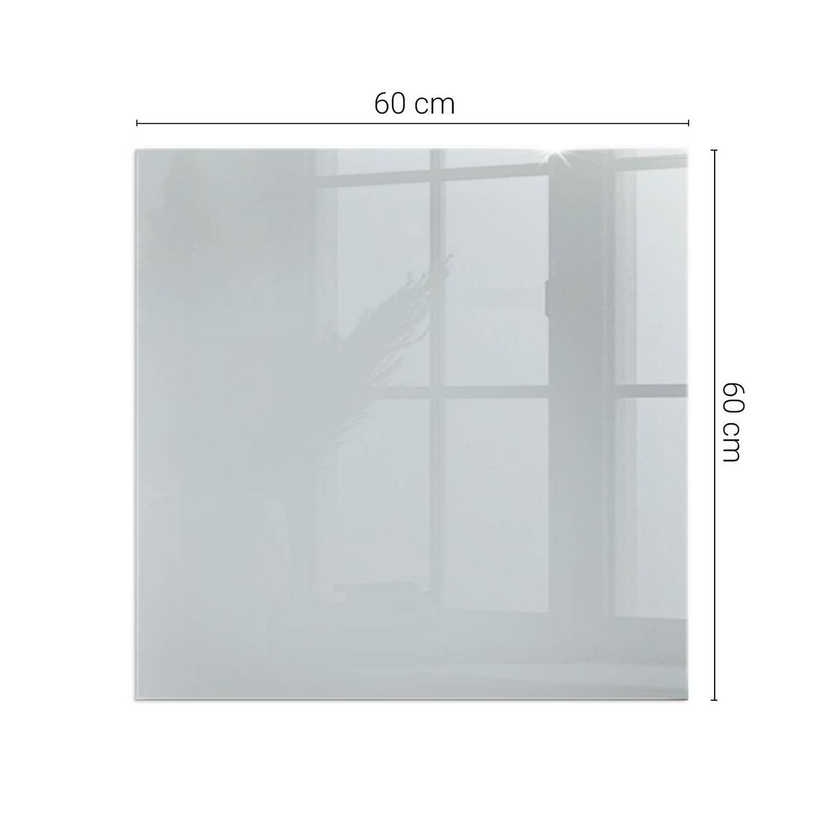 GLASPLATTE für Kamin 60x60 cm - Grau, Glas (60/60/0.4cm) - TULUP