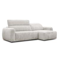 ECKSOFA NERO 4-Sitzer, ecru - Ecru/Schwarz, Holz/Textil (272/81/159cm) - Wozimo