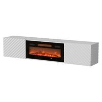 TV-LOWBOARD Lara mit Kamin - Weiß, Holzwerkstoff (183/37/35cm) - MIRJAN24
