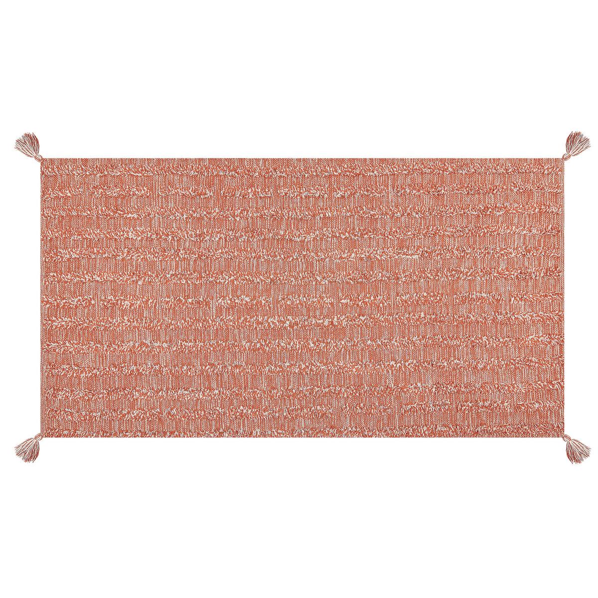 KURZFLOR-TEPPICH Mugla 150/80 cm - Orange, Textil (80/150cm) - Beliani
