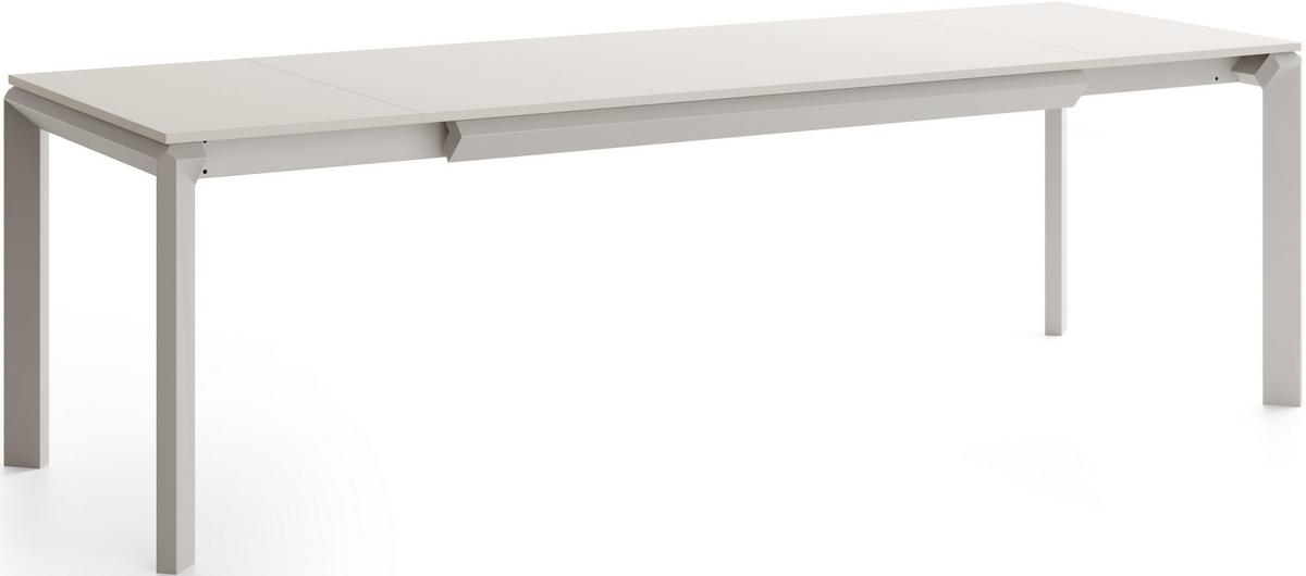 ESSTISCH Elan rechteckig ausziehbar verlängerbar mit Schwarzen Metallbeinen, Kaschmir 160-250/90/76 cm - Kaschmir/Beige, Holzwerkstoff/Metall (90/250/76cm) - WFL GROUP