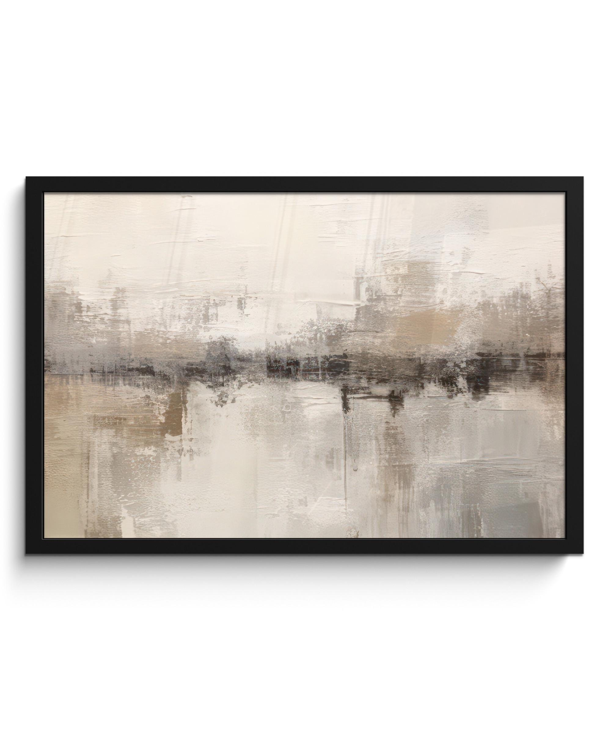 POSTER MIT RAHMEN Moderne Kunst - Abstrakt - Beige 60x40 cm - Beige, Papier (60/40cm) - MuchoWow