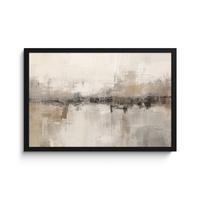 POSTER MIT RAHMENGERAHMTES BILD Moderne Kunst - Abstrakt - Beige 60x40 cm - Beige, Papier (60/40cm) - MuchoWow