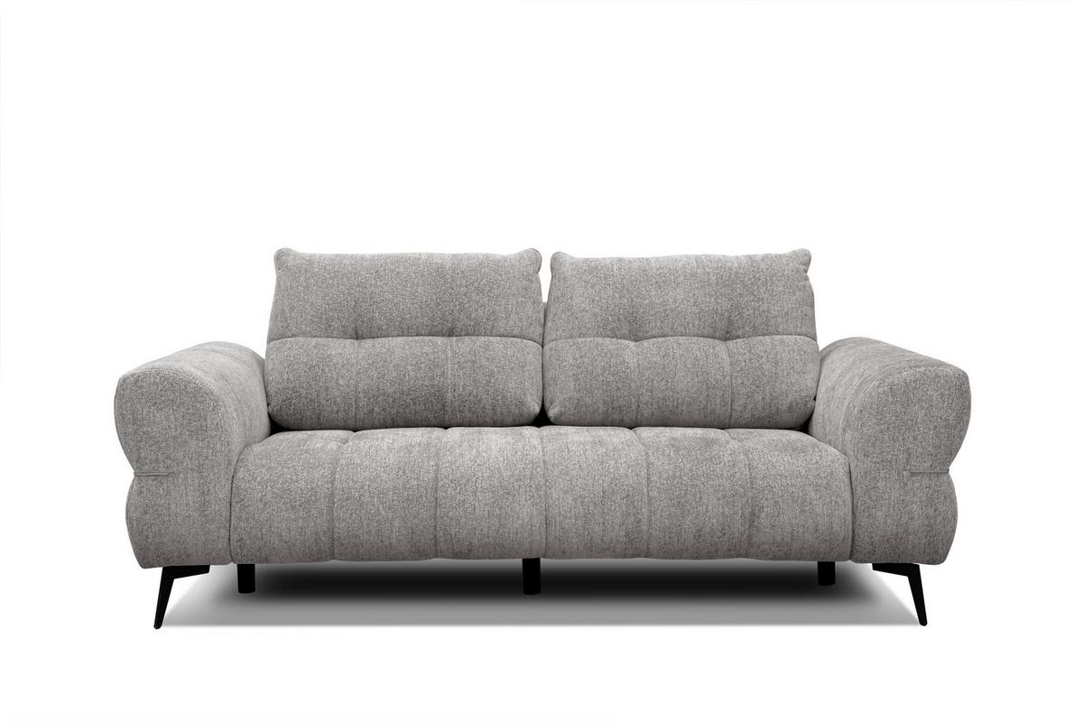 SOFA SALVINI 3-Sitzer, platingrau - Grau, Holz/Textil (237/88/99cm) - Wozimo