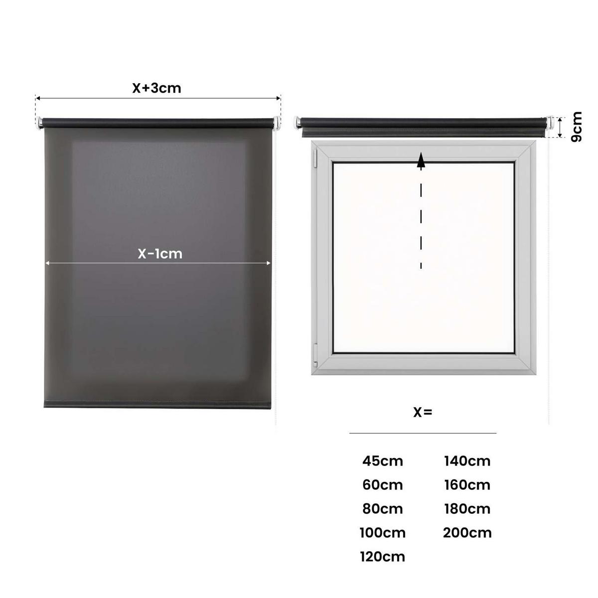 ROLLO Grau, 80 cm x 250 cm - Grau, Kunststoff (80/250cm) - STORESDECO