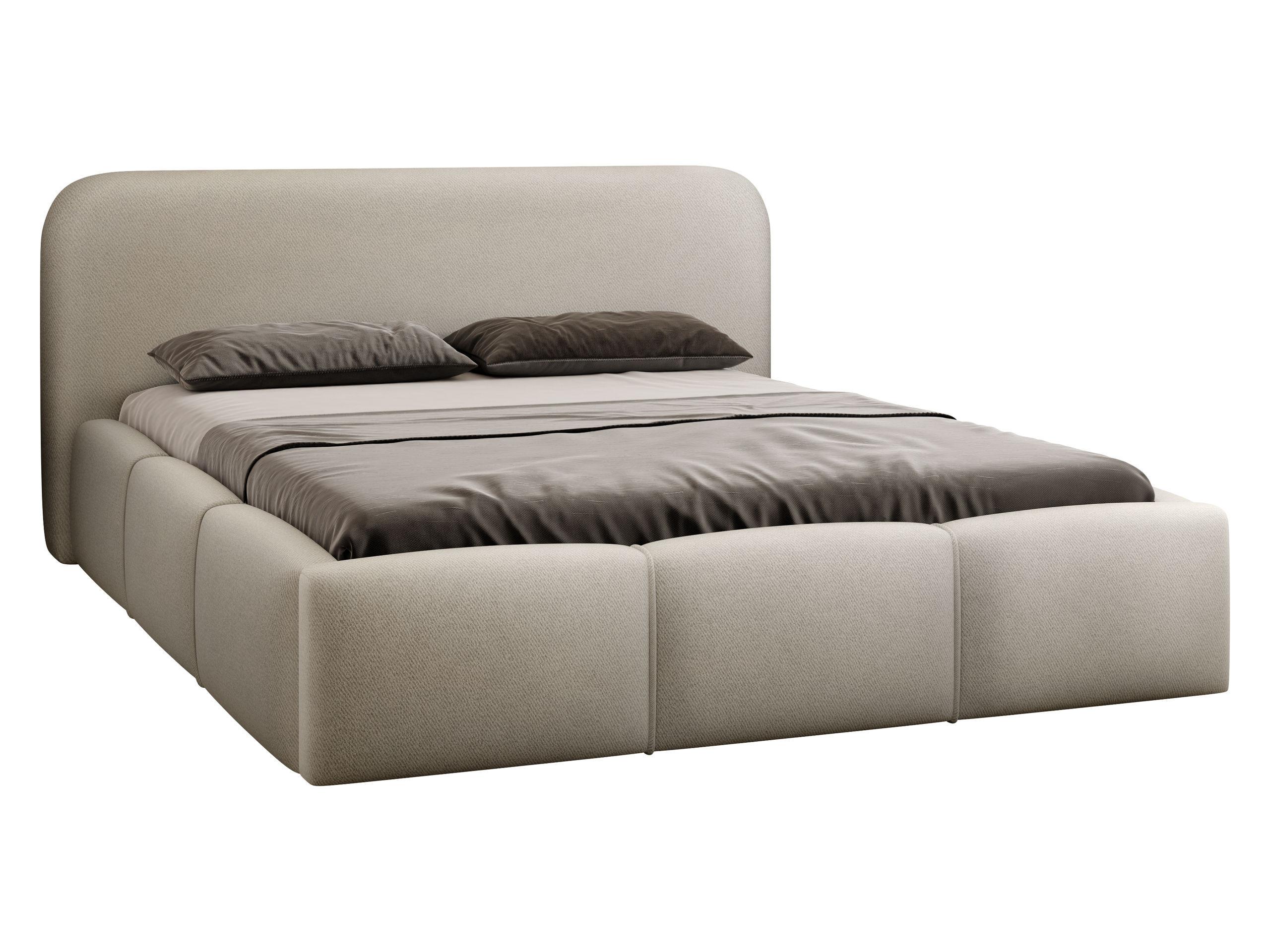 POLSTERBETT Stokre - Beige/Schwarz, Holz/Holzwerkstoff (160/200cm) - MIRJAN24
