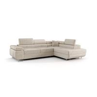 ECKSOFA Monaro Mit Schlaffunktion - Beige, Holzwerkstoff/Textil (275/202cm) - Fun Möbel