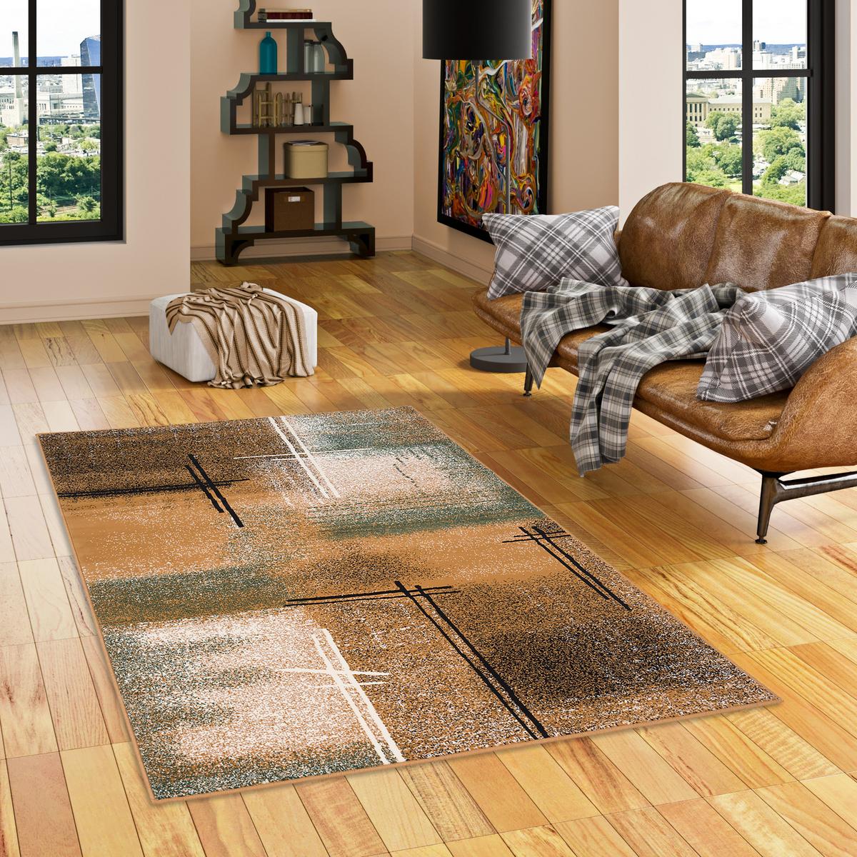 DESIGNER TEPPICH BRILLIANT VERLAUF - Grün, Textil (80/150cm) - Pergamon
