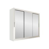 KLEIDERSCHRANK Aston III - Silberfarben/Weiß, Holzwerkstoff/Kunststoff (250/215/58cm) - MIRJAN24