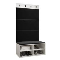 GARDEROBEN-SET 84/184/42 - Schwarz/Weiß, Holz (84/184/42cm) - MÖBEL KRYSPOL
