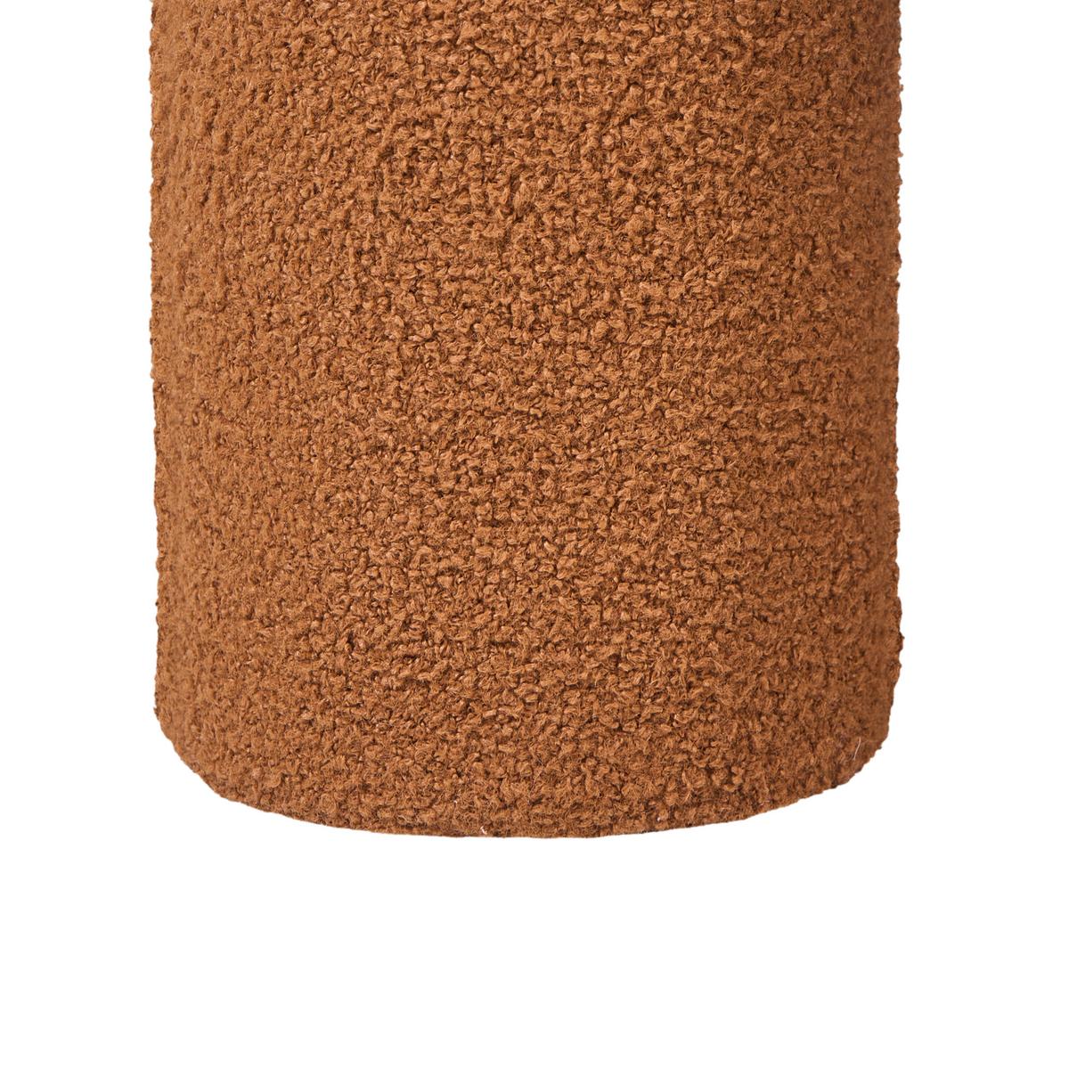 HOCKER Bouclé Orange Canby - Orange, Textil (43/38/43cm) - Beliani