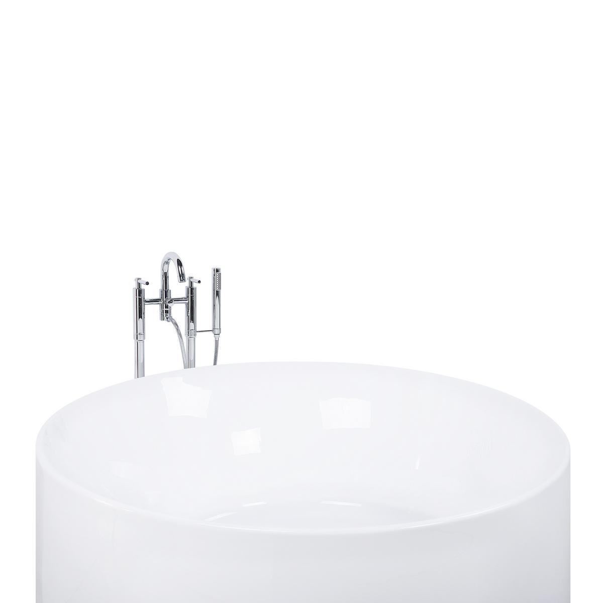 BADEWANNE FREISTEHEND 140x140x58 cm weiß Ibiza - Weiß, Kunststoff (140/58/140cm) - Beliani