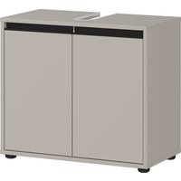 WASCHBECKENUNTERSCHRANK 63 cm mit zwei Türen und Einlegeboden | Steingrau - Grau, Holzwerkstoff (63/55/34cm) - KADIMA DESIGN
