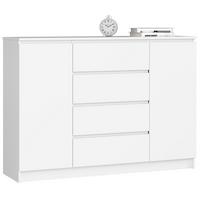 KOMMODE Weiß 99/138/40 - Weiß, Holzwerkstoff (138/99/40cm) - RAUMHIRSCH FURNITURE