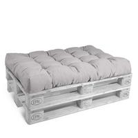 PALETTENKISSEN Eco Style Sitz 120/80/15 cm Hellgrau - Hellgrau, Textil (80/15/120cm) - Beautissu 