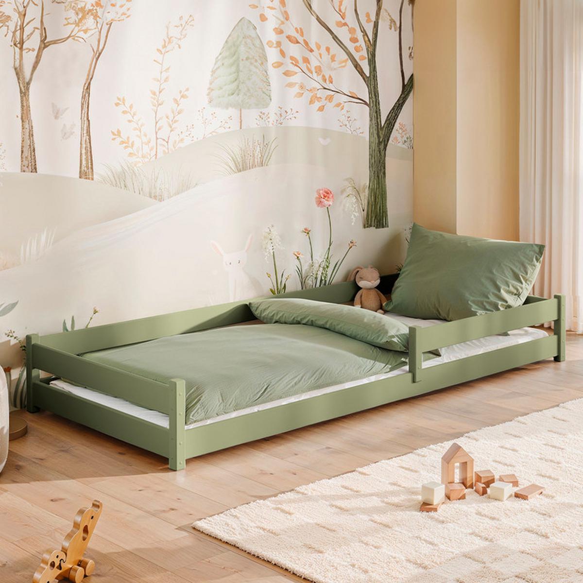 BETT 90/190 Lily Olive - Grün, Holz (90/190cm) - Petits-meubles