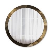 SPIEGEL Ø100 cm Rund mit Aufdruck - Beige, Glas (100/100/0.4cm) - TULUP