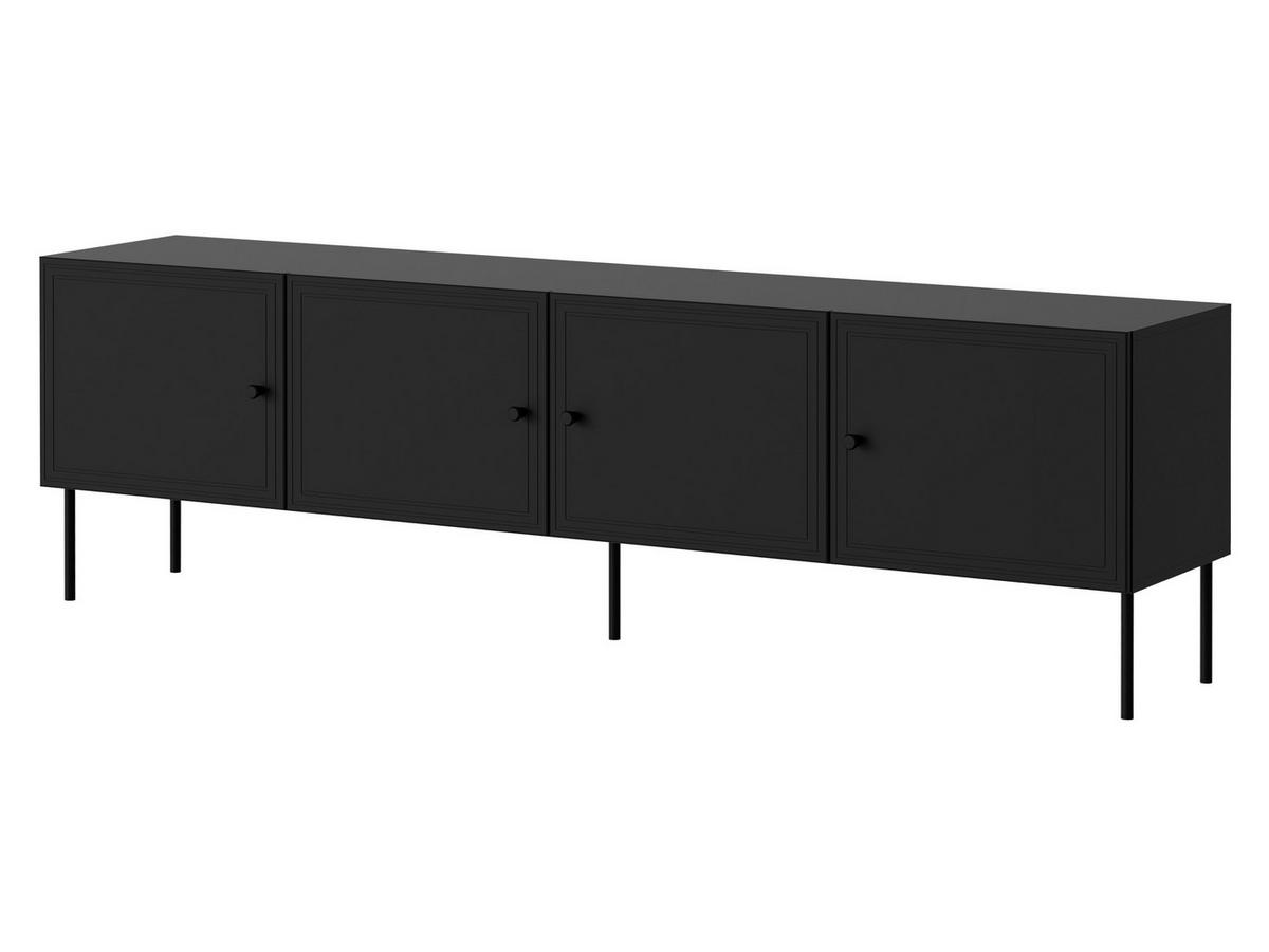TV-LOWBOARD Palazzo Bis 200 4D - Schwarz, Holzwerkstoff/Kunststoff (201/40/60cm) - MIRJAN24
