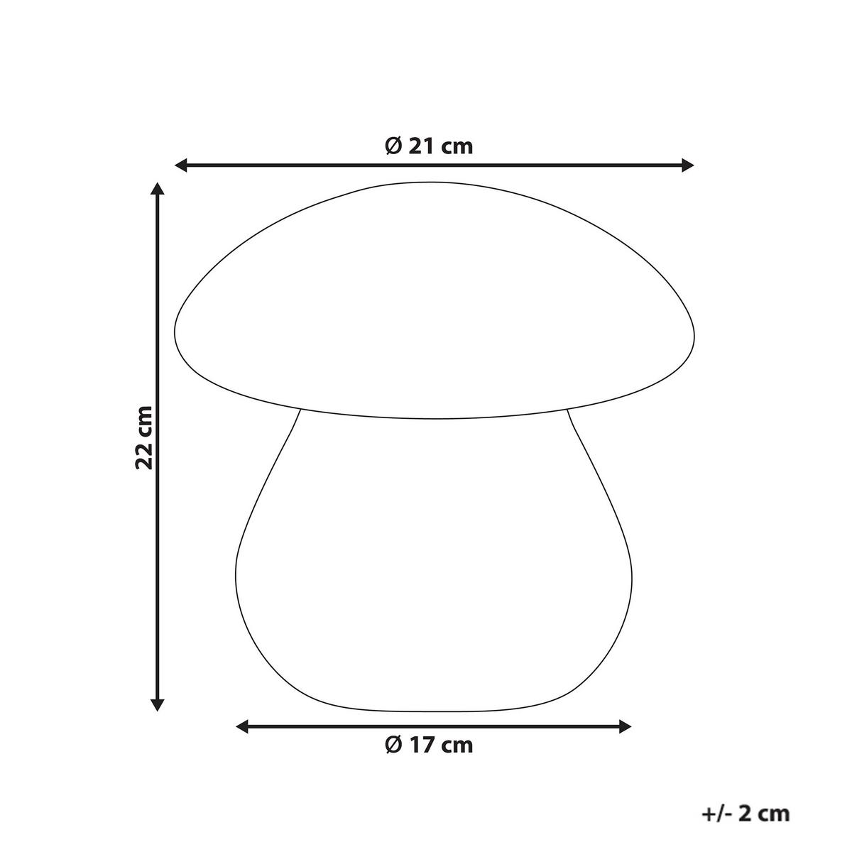 LED-TISCHLAMPE Weiß Tuira - Weiß, Kunststoff (21/21/22cm) - Beliani