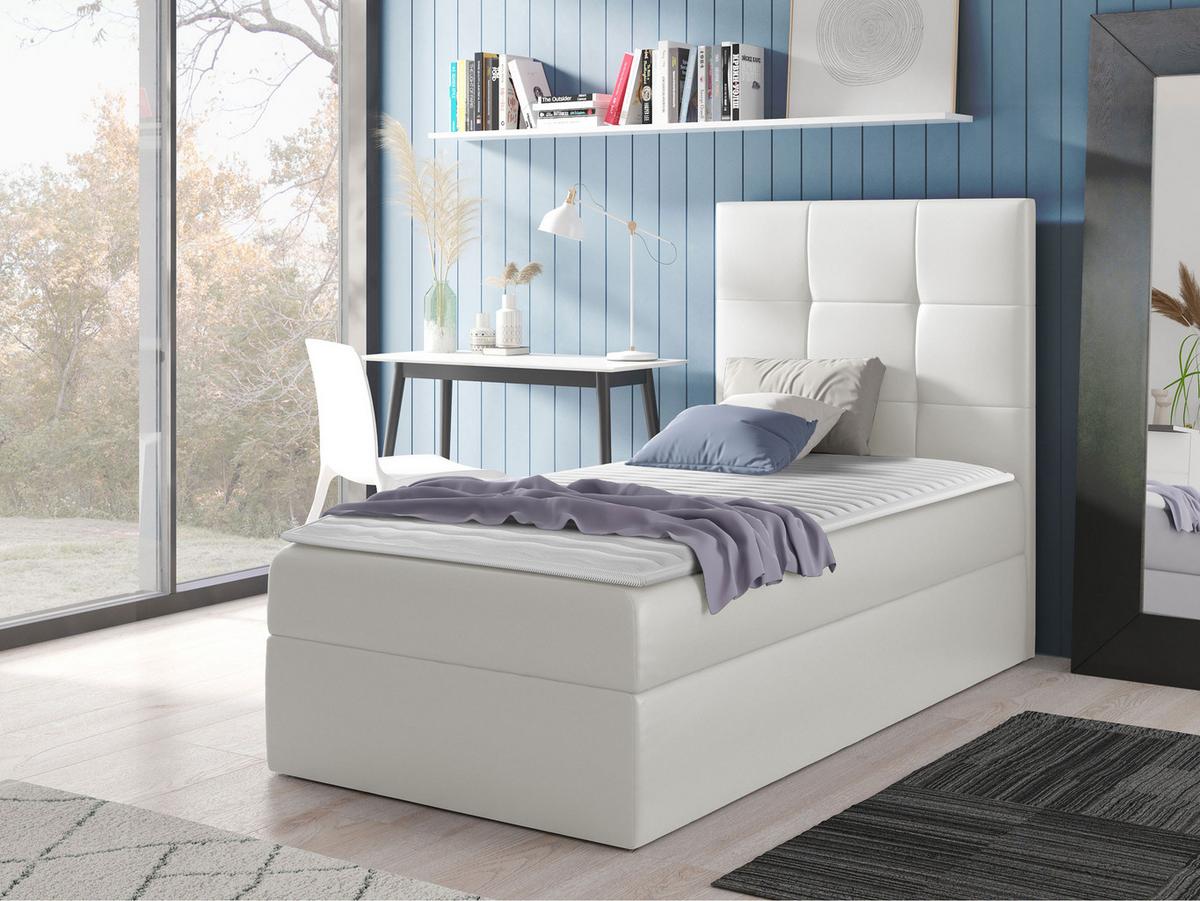 BOXBETT Mini 2, Seite zum Öffnen des Bettkastens: Rechts - H3 - Weiß, Holz (90/200cm) - MIRJAN24