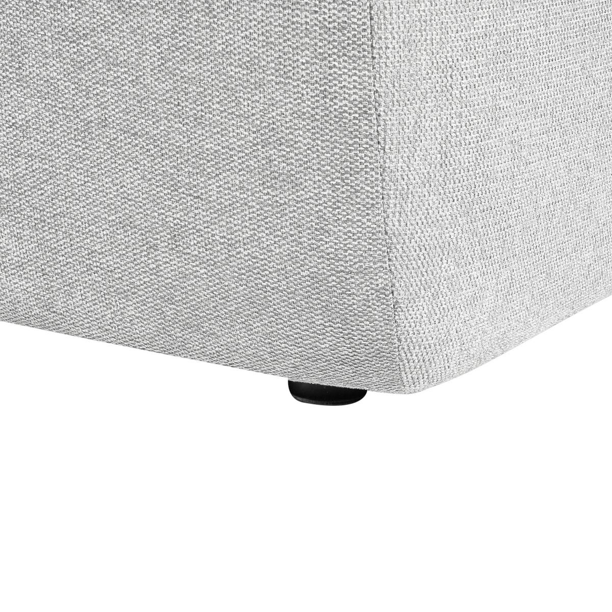 3-SITZER-ECKSOFA Stoff grau rechtsseitig Svansele - Grau, Textil (278/174cm) - Beliani