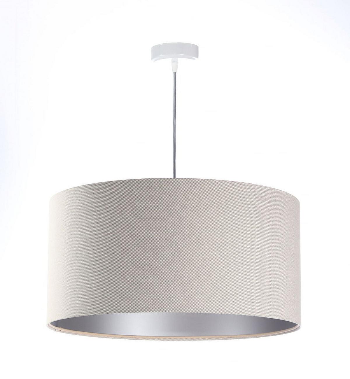 HÄNGELEUCHTE Silber 60/30 cm - Beige/Silberfarben, Kunststoff (60/1.1/30cm) - ONZENO
