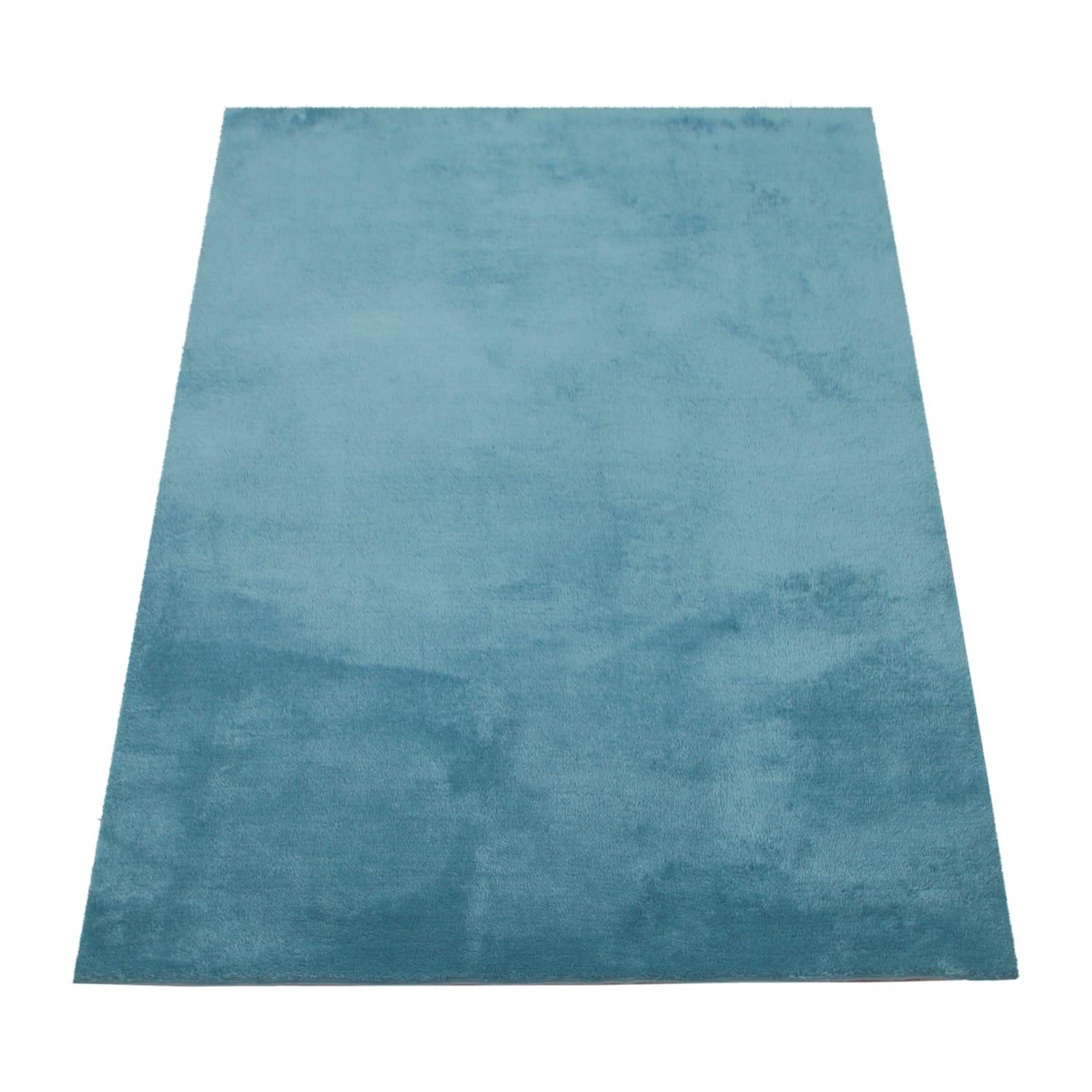 KURZFLORTEPPICH, einfarbig, Türkis, 200 x 280 cm - Blau, Textil (280/200cm) - KADIMA DESIGN