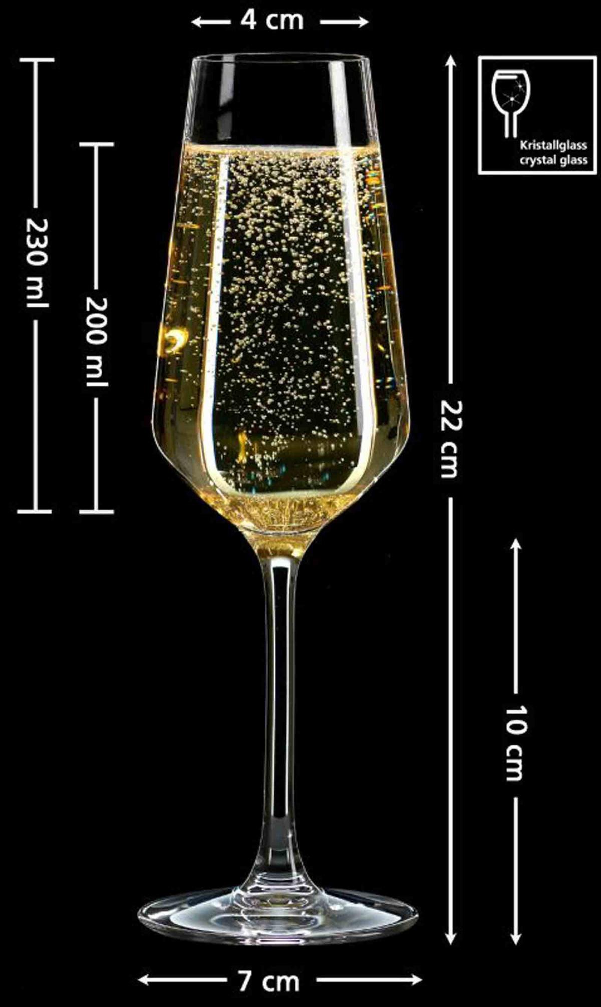 SEKTGLÄSER Mambo transparent 230 ml 4er Set - Transparent, Glas (0.23L) - Ritzenhoff Breker