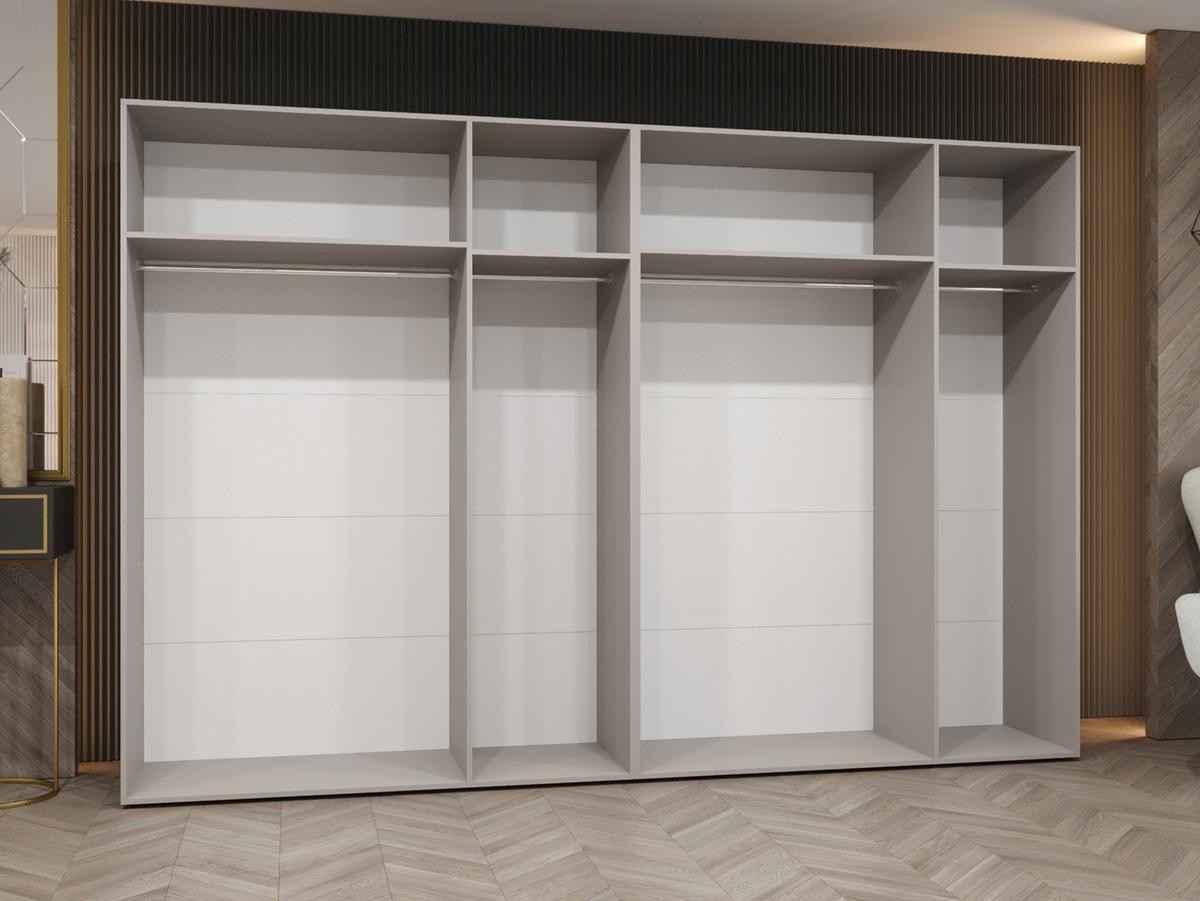 DREHTÜRENSCHRANK Mila II 300 - Goldfarben/Nussbaumfarben, Holzwerkstoff/Kunststoff (300/202/52cm) - MIRJAN24