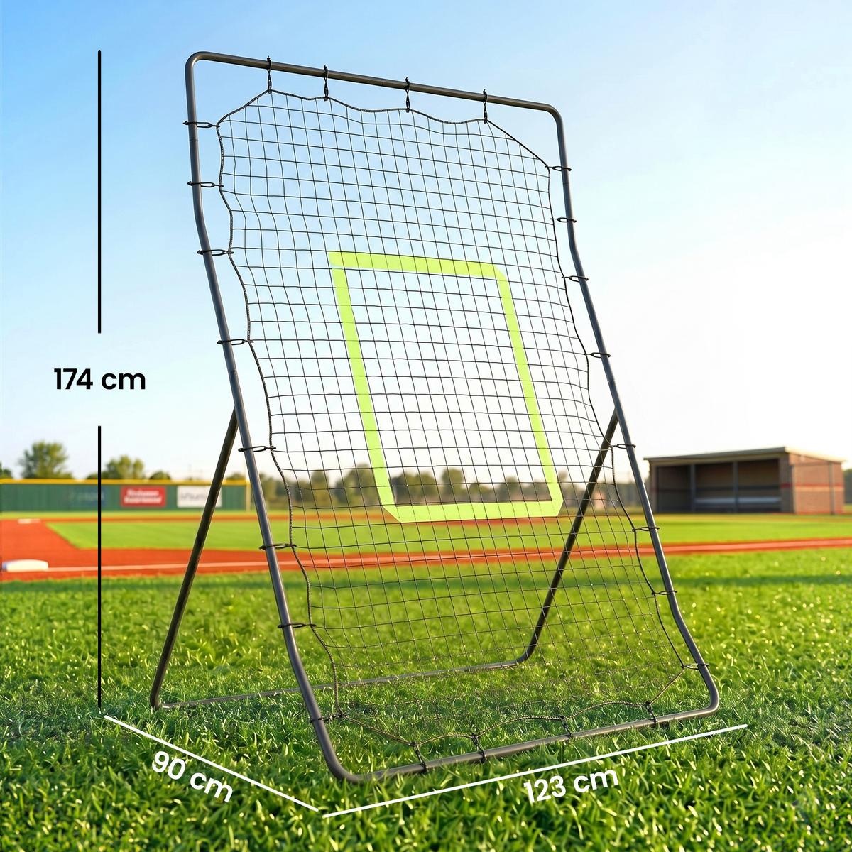 BASEBALL Rebounder - Schwarz, Kunststoff (90/123cm) - HOMCOM