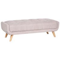 OTTOMANE Stoff Taupe Habo - Hellbraun, Textil (134/42/60cm) - Beliani