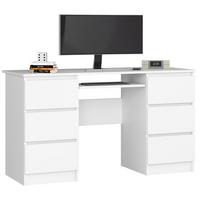 SCHREIBTISCH Weiß 77/135/50 - Weiß, Holzwerkstoff (135/60/77cm) - RAUMHIRSCH FURNITURE
