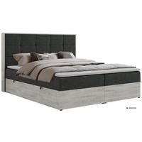 BOXBETT ALNOR 180/200 Dunkelgrau Stukture - Topper Visco - H3 - Dunkelgrau/Schwarz, Kunststoff/Textil (180/200cm) - MKS