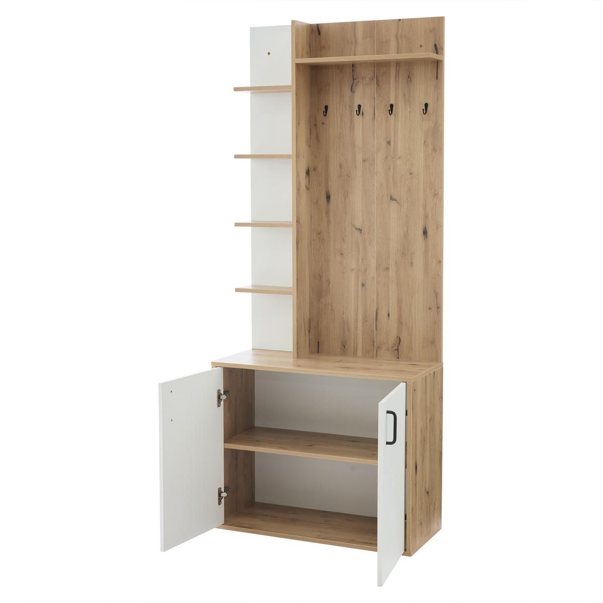 COAT TREE Flur Ausstattung mit Kleiderhaken - Buchefarben, Holzwerkstoff (75/180/33cm) - Urban Meuble