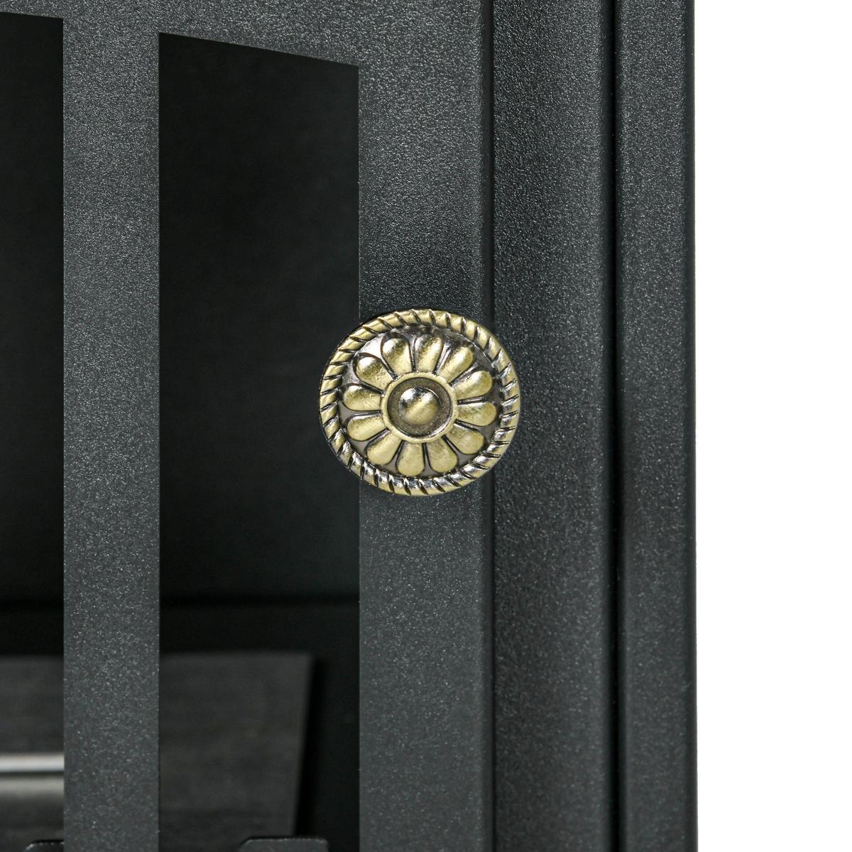 ETHANOL Kamin, 7000BTU Bio-Ethanol Kamin, 1,2L Ethanol Ofen mit Feuerdeckel - Schwarz, Metall (28/54/45cm) - HOMCOM