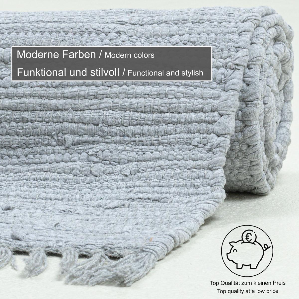 FLECKERLTEPPICH Chindi 160x230 cm - Grau, Textil (160/230cm) - Rug and Roll