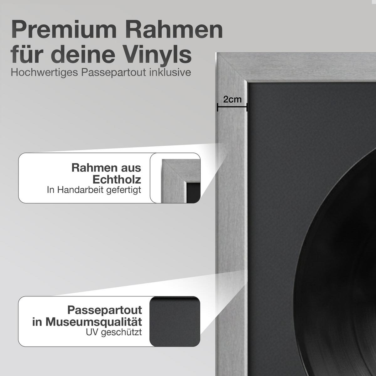 SCHALLPLATTEN BILDERRAHMEN 40/40 2er Set - Silberfarben, Holz (40/40cm) - K-Möbel
