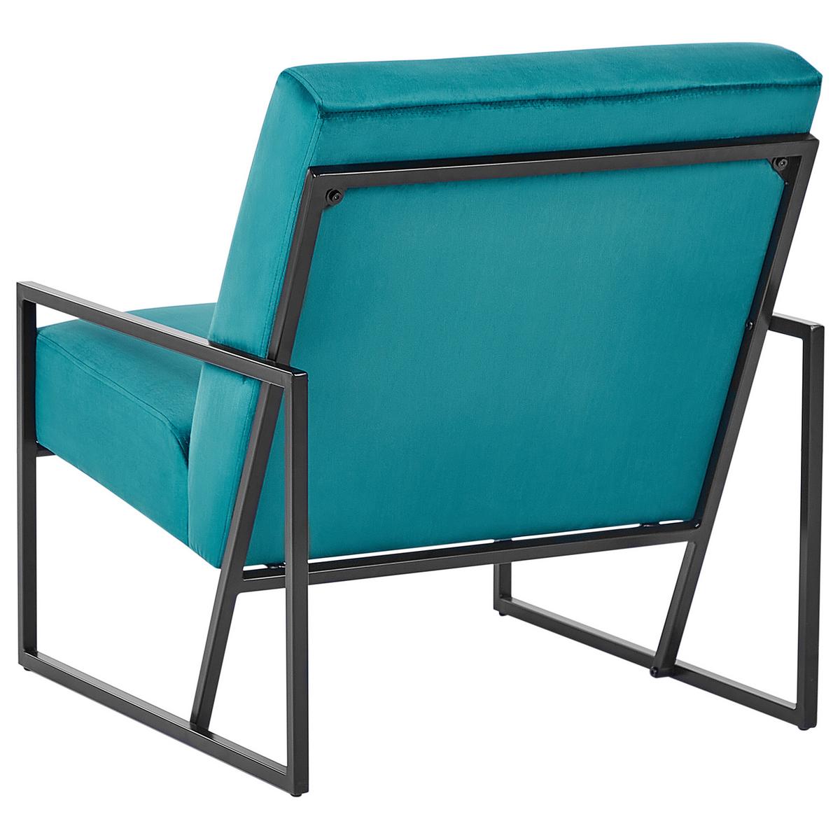SESSEL Blaugrün Delary - Blau/Schwarz, Textil (69/83/83cm) - Beliani