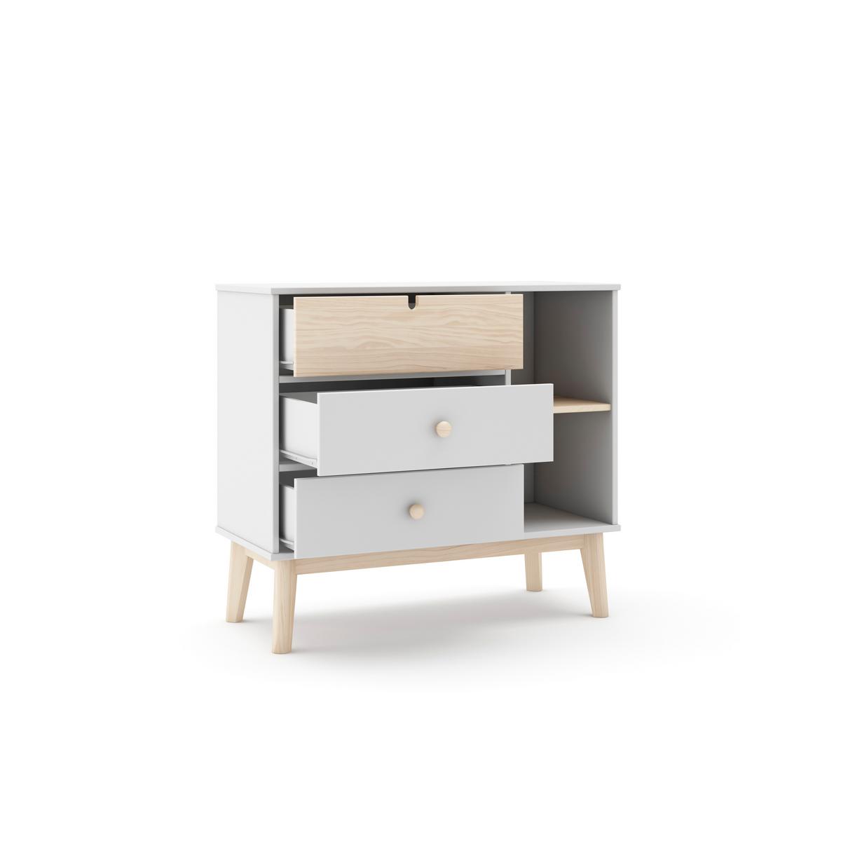 KOMMODE Estefania Beige 90/40/81 cm - Beige, Holz (40/81/90cm) - Calicosy