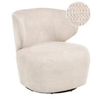 DREHSESSEL Stoff Beige Alvdal - Beige, Textil (74/73/79cm) - Beliani