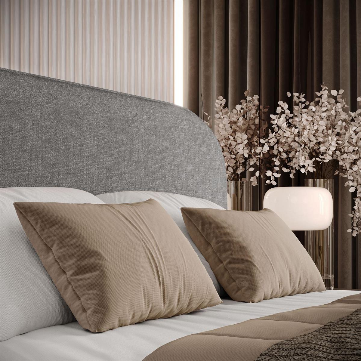 POLSTERBETT OLIMPIA mit Bettkasten 140x200, Perfect Harmony 82 - Grau, Textil (140/200cm) - Lookway