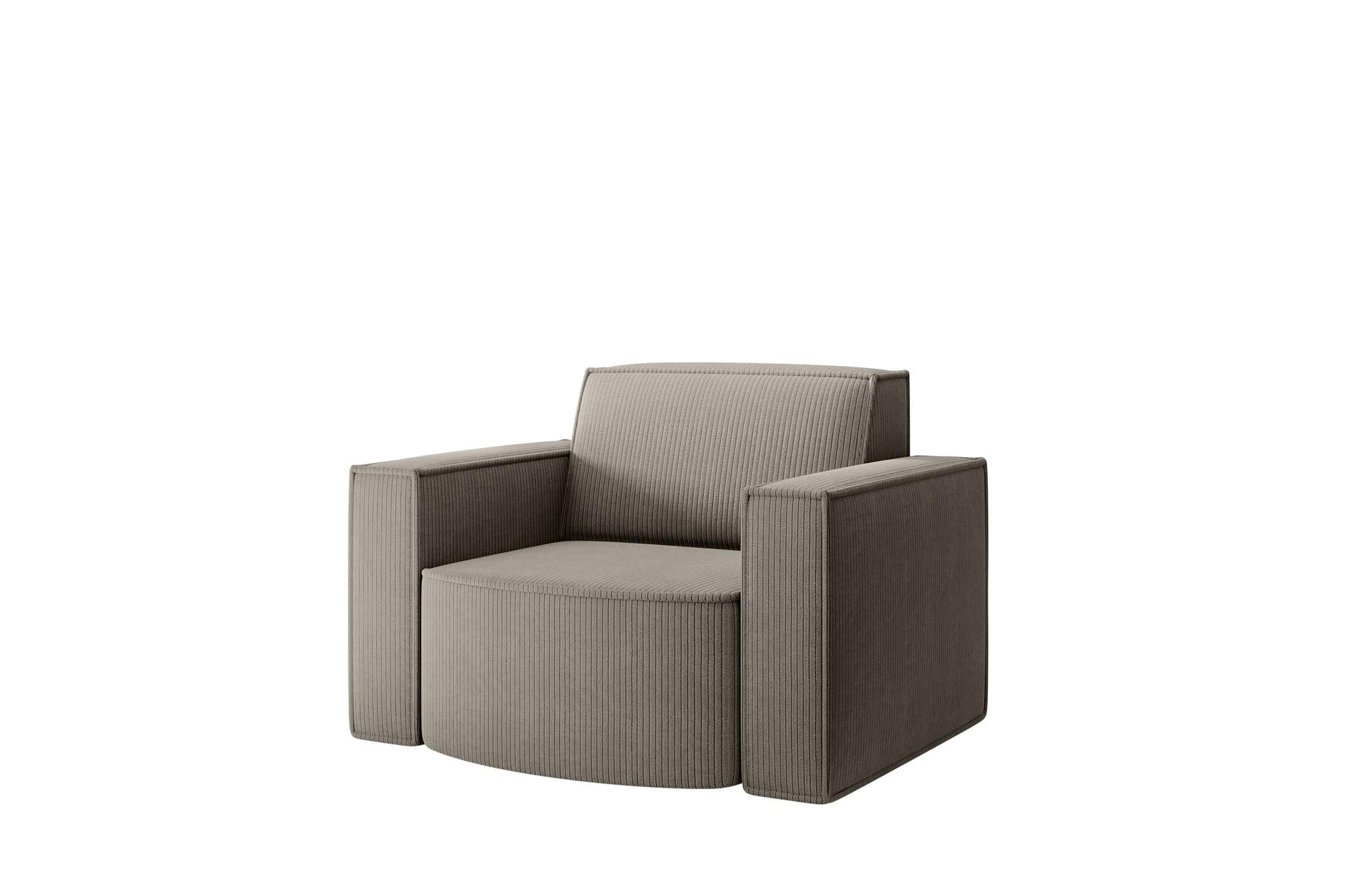 SESSEL Palma In Stoff Scala - Grau, Holzwerkstoff/Textil (98/74/89cm) - Fun Möbel