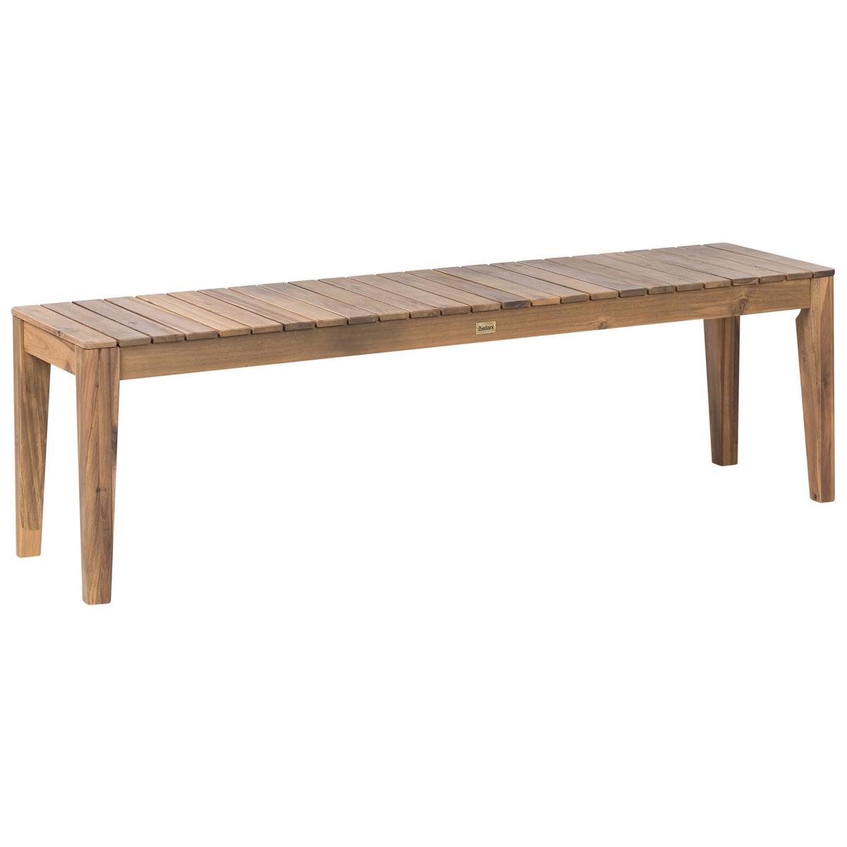 GARTENMÖBEL-SET mit Bänken 6-Sitzer Hellbraun zertifiziertes Akazienholz Chioggia - Hellbraun, Holz - Beliani