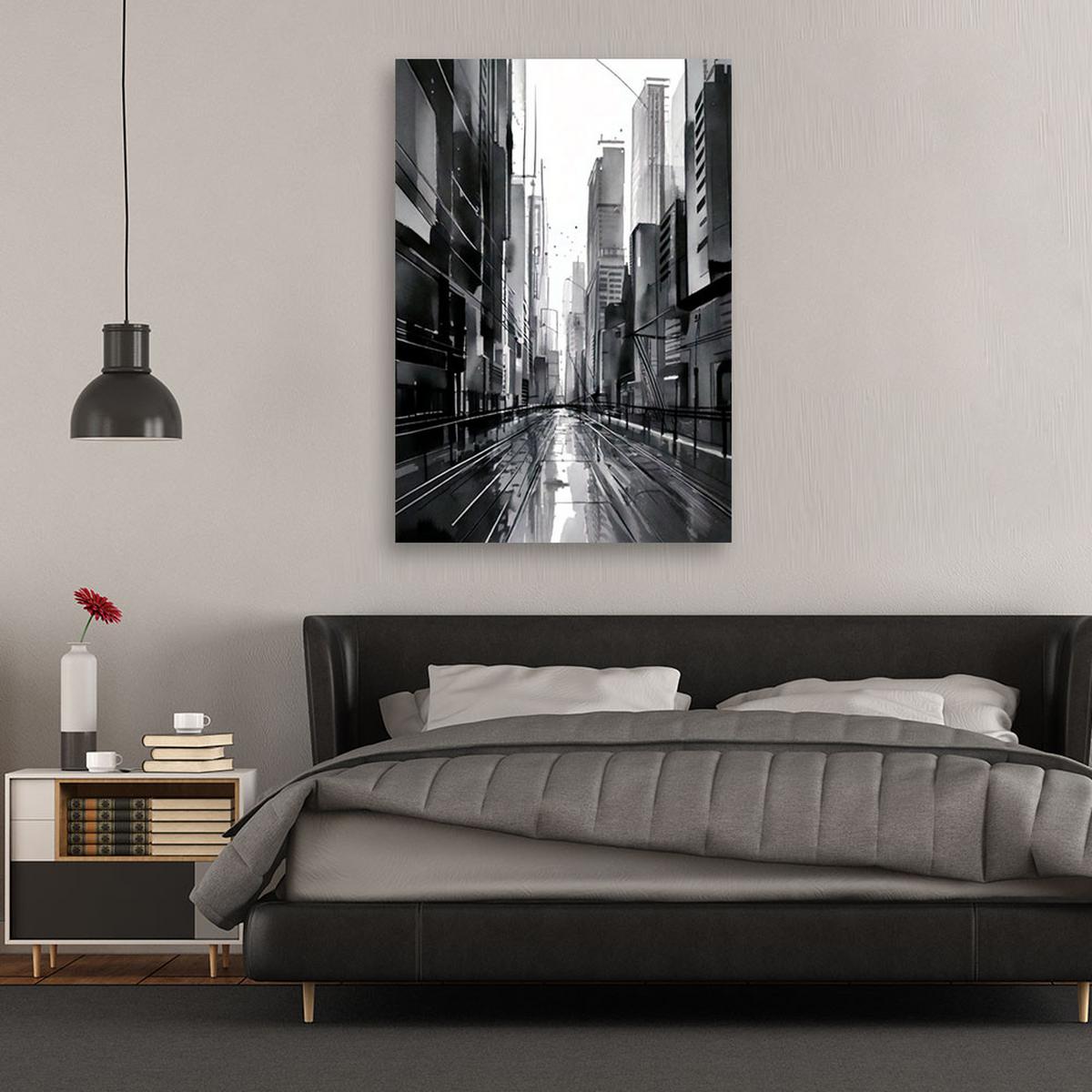 LEINWANDBILD Abstraktion 40x60cm - Schwarz, Textil (40/60cm) - Feeby