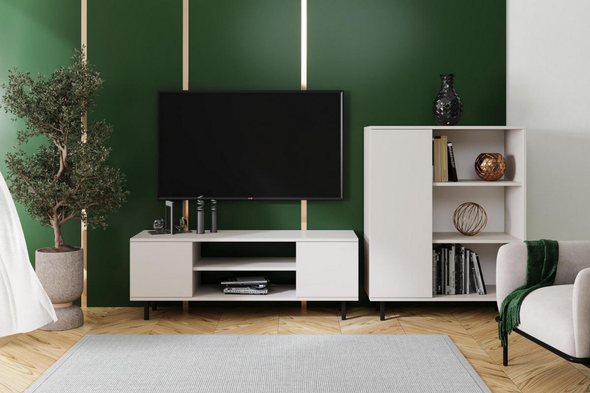 LOWBOARD Focus - Kaschmir, Holzwerkstoff (40/48/135cm) - RAUMHIRSCH FURNITURE