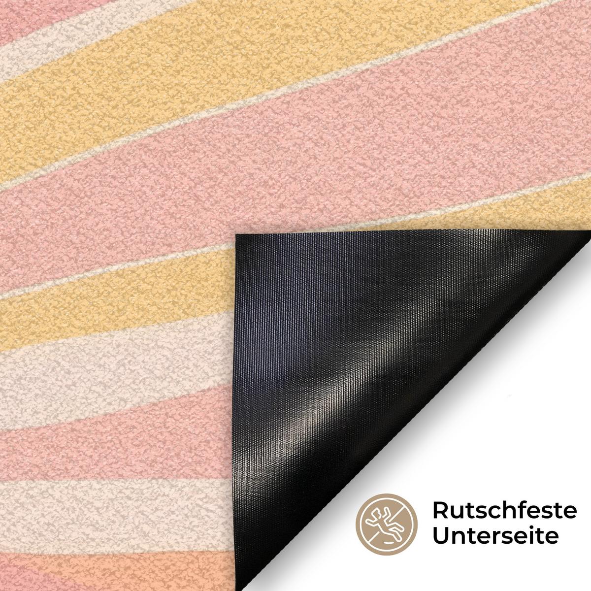 FUSSMATTE Illustration - Sonne - Pastellfarben Sauberlaufmatte 60x40 cm - Hellrosa, Kunststoff (60/0.4cm) - MuchoWow