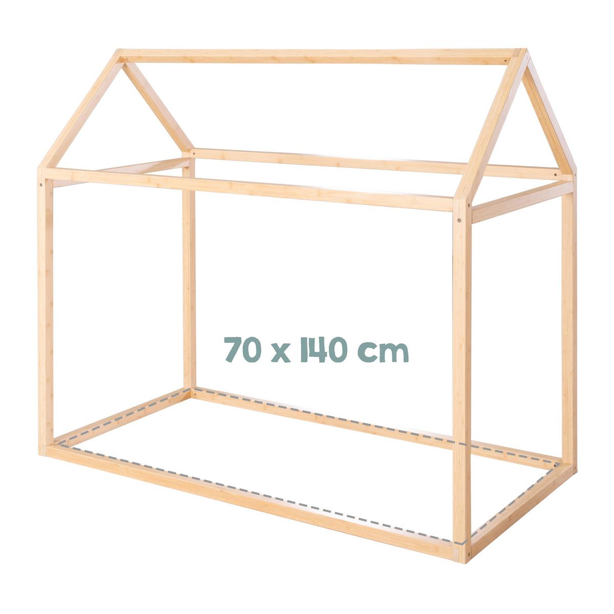 HAUSBETT 70 x 140 cm Montessori Bambus - Naturfarben, Holzwerkstoff (70/140cm) - Roba