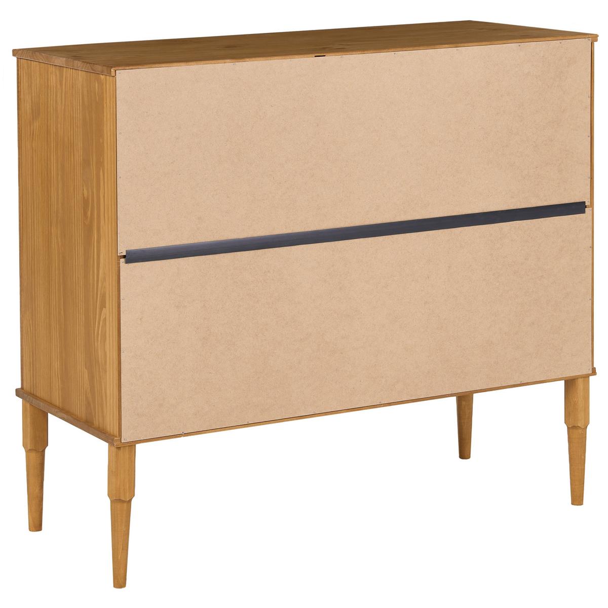 KOMMODE mit 6 Schubladen Kiefernholz Hellbraun Tauriac - Hellbraun/Braun, Holz (100/90/45cm) - Beliani