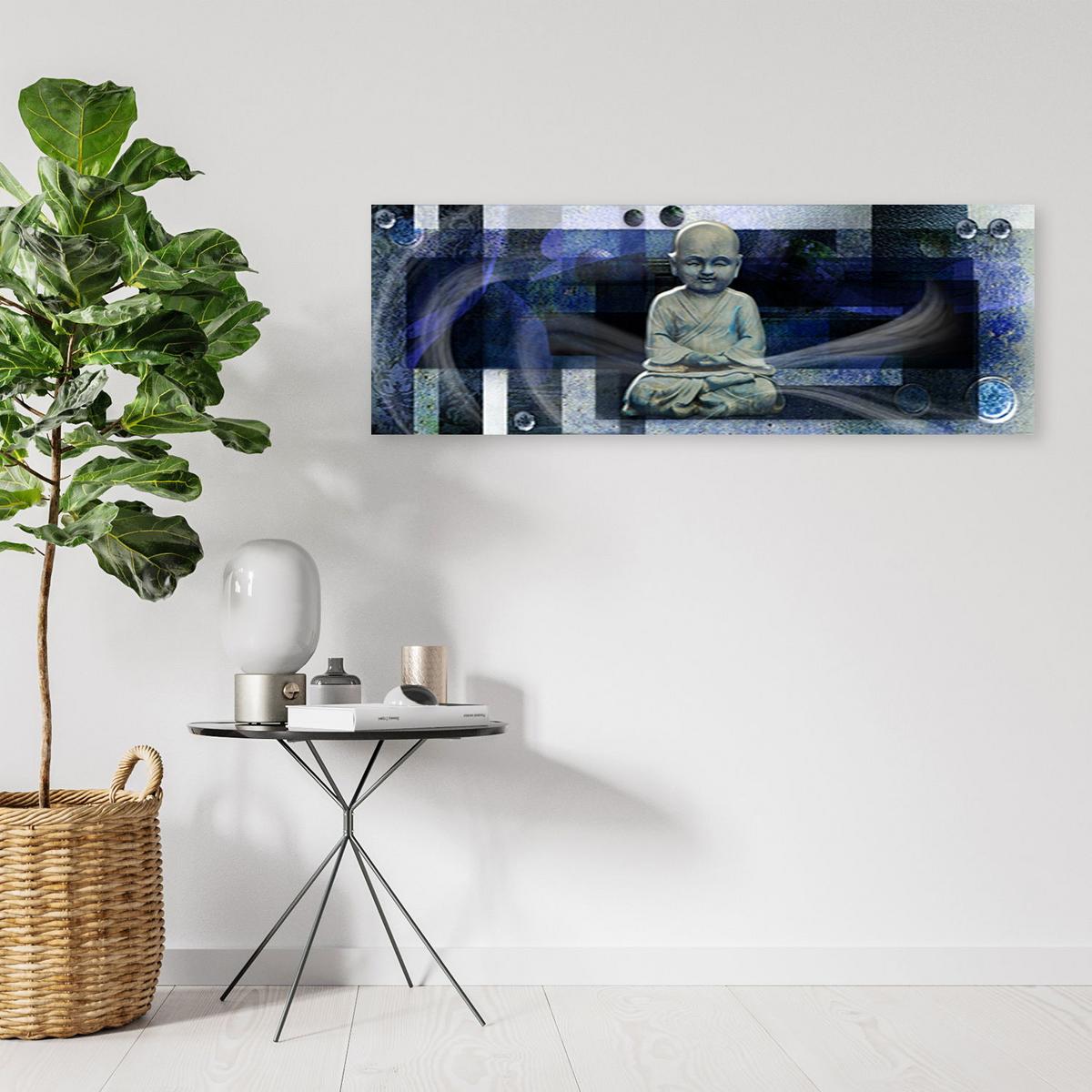 KUNSTDRUCK Blau 150/50 cm - Blau, Textil (150/50cm) - KUNSTLOFT